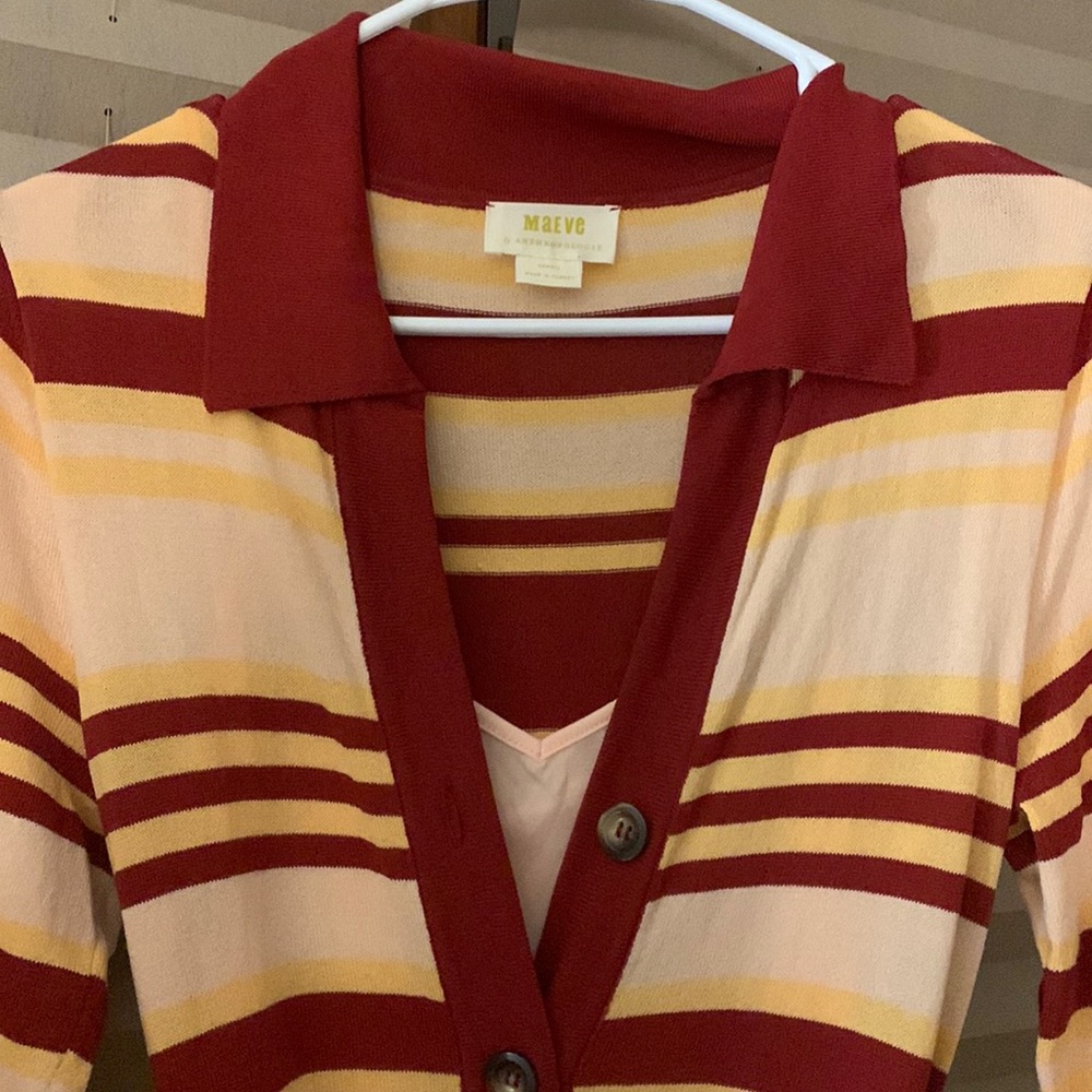 Anthro striped midi dress